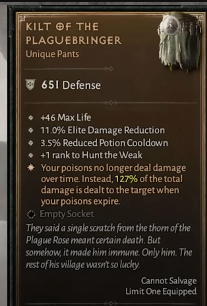 Diablo 4 Unique Items List